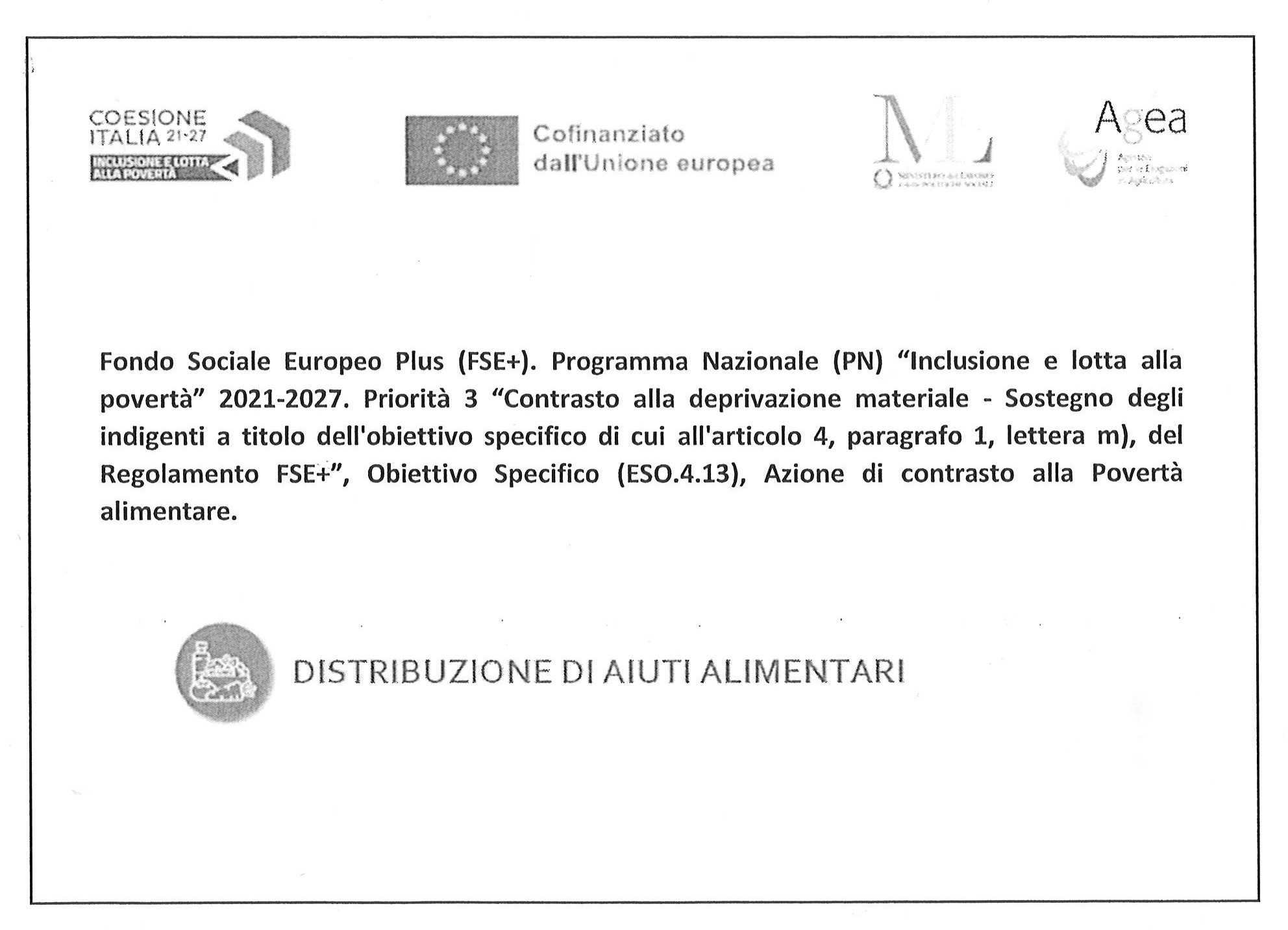 Distribuzione di aiuti alimentari